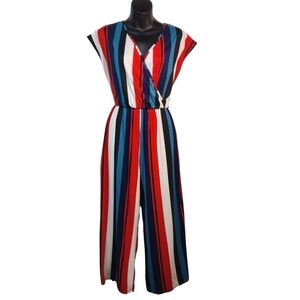 Caution to the Wind Palazzo One-Piece Sleeveless Capri Jumper Romper Size M